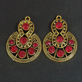 40x25mm, Antique Hoop Chandbali Earrings This beautiful pair of chandbalis with delicate filigree work enameled  stones