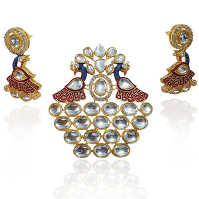 Large Size Kundan Pendant Set high quality Sold Per Set