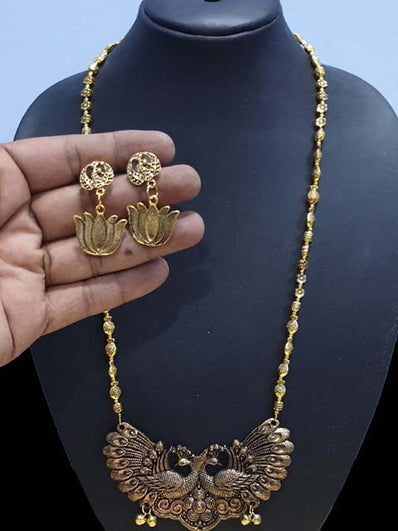 Oxidized Temple Necklace Sold By Per Piece