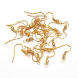 100 Pair Pack (200 Pieces)' Earring Making Ear Wire Hooks Gold Plated
