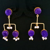 Druzzy''EXCLUSIVE''40-50 mm Hand Crafted Kundan Earrings Sold by per Pair pack