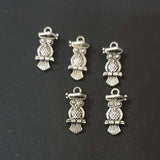 10 Pcs Pack, Approx Size 10x21mm Small Metal Charms Pendant Oxidized Finish  Jewellery Making Raw Materials