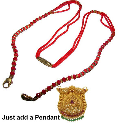 High Quality,Czech (Preciosa) Beaded Pendant Holder extention Neck, 22" Long Note: Pendant is Just Idea)