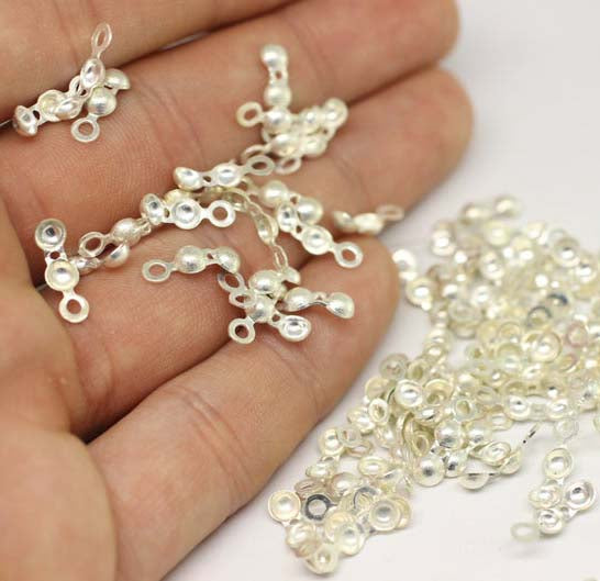 "CHARLOTTE CRIMPS" (4-8 mm) Sold By 50 Pieces Pack, (Single Loop)
