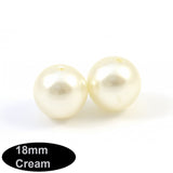 18 mm Cream Color High Quality Acrylic Pearl flux Beads for Jewelry and Craft,sold by 50 gram Pack,about 18 Beads For Bulk quantity order Get special Rate