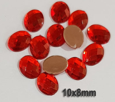 500 Pcs Oval Shape Acrylic Stone, size mentioned on image