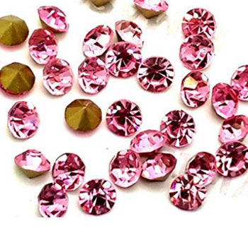 3.5mm, Flatback Chatons, Glass Rhinestone, Sold Per Pack of 144 Pcs, Size SS-14