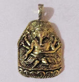 48x26mm, Ganesha Elephant Temple Pendants, Gold plated, sold Per Piece Pack