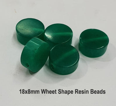 10 Pcs Pack Size about 18x8mm Wheel Shape Resin Beads Limited Quantity