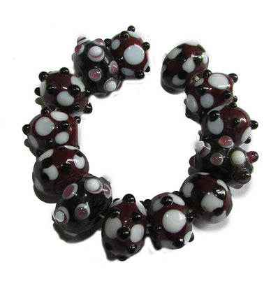 Handmade Lampworked Bead Set Sold Per set, Size about 12-16mm length 14~ 18 Centimeter