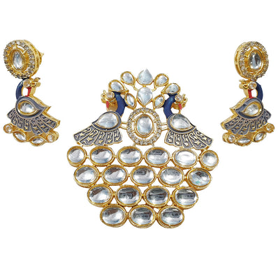 Large Size Kundan Pendant Set high quality Sold Per Set