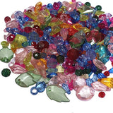 Mix Shapes Assortment Acrylic Transparent Bead Charm Sold Per Pack of 100 Grams