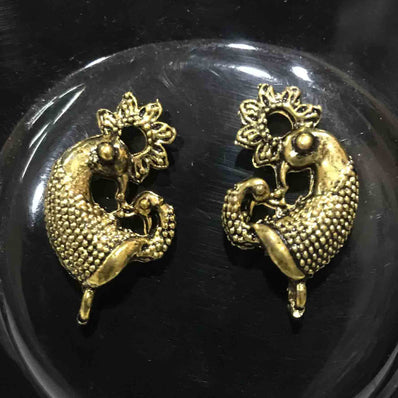 5 Pair Pack New Designed Peacock Ear Studs cum Ear cuffs