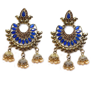 Traditional Marriage Party Bridal Earring Bold Large and Heavy Eye Catching