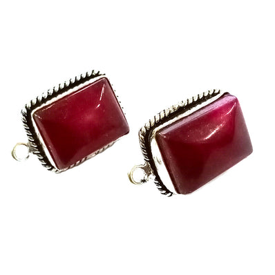 20x15 mm Stone Studded Earring studs sold by per pair pack (Semi precious Stone Studded)