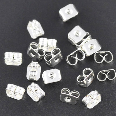 10 Pair Pack'Earring Back Findings Metal Stopper