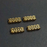 10 Pcs Pack in approx Size 8x18mm Gold Oxidized 4 hole Spacer Bar Beads for Jewelry making