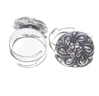 Fashion German Silver Metal Ring, Sold by  Per Piece