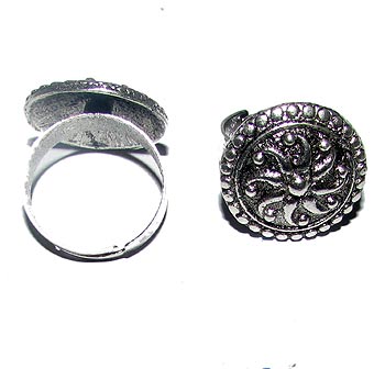 Fashion German Silver Metal Ring, Sold by  Per Piece
