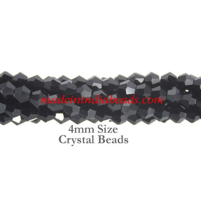 500 Pcs Pack Crystal 4mm Crystal Bi-cone faceted glass beads High Quality Faceted imported