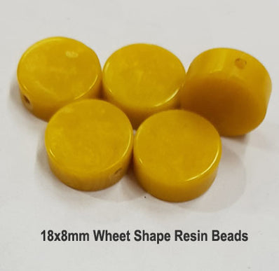 10 Pcs Pack Size about 18x8mm Wheel Shape Resin Beads Limited Quantity