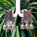 50-60 mm Long, Designer Earrings (Handmade) Alluring designs, Brass work,sold by per pair pack (limited Edition) Note: Stones Positions may vary in multi color stones earring