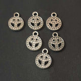 10 Pcs Pack, Peace 13x16mm Size Spiritual and Ritual Peace Charms Pendant for jewellery making