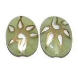 Size 24x17x7mm ,Handmade Ethnic Indian trade hand brushed painted beads. fast beads, Sold by Per pair