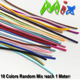 10 Meters 3mm (10 Colors) Randomly Mix (each 1 meter cutting) Suede Braided Cord Korean Velvet Leather Handmade Beading Bracelet Necklace Faux Suede Rope