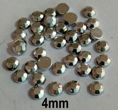 500 Pcs pack Round Acrylic stone for adornment Size mentioned on image