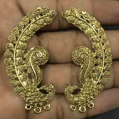 New Designed Peacock Ear Studs cum Ear cuffs, Sold by per pair pack