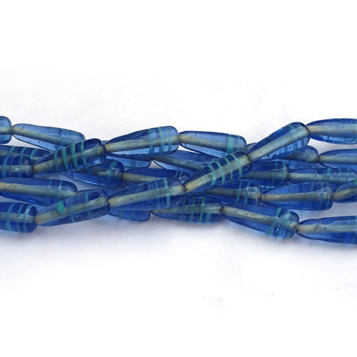 About 7x24mm Size Drop Shape Handmade Lampwork Glass Beads Sold Per Strand of 16" Line Approx 17 Beads