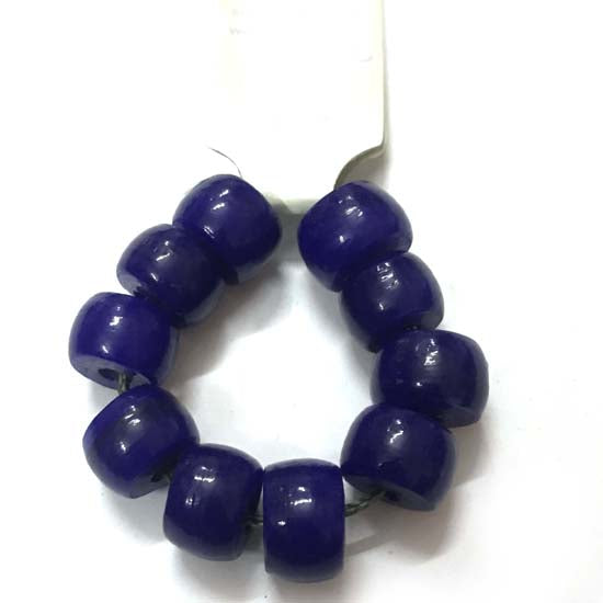 15x10mm Size 10 Beads Plain Large Size Vintage Glass Beads, Hole Size about 3~5mm Unbeatable Discounted Price offered Made Ethnic and Fancy Necklace, No Exchange or Refund Due to Sale Item