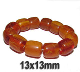10 Pcs Pack Size about 13x13mm,Tube, Resin Beads, Amber Color,