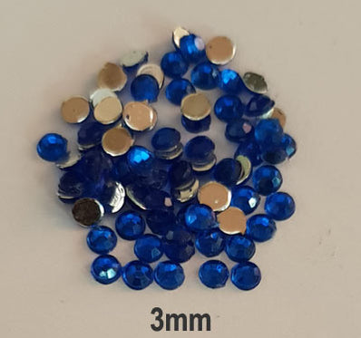 500 Pcs pack Round Acrylic stone for adornment Size mentioned on image