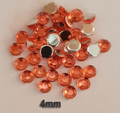 500 Pcs pack Round Acrylic stone for adornment Size mentioned on image