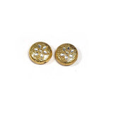 4 Pcs Pack High Qualtiy 20mm,  Metal Beads Gold Plated Fine Art Kundan Stone Inlay, kundan bead for jewellery making