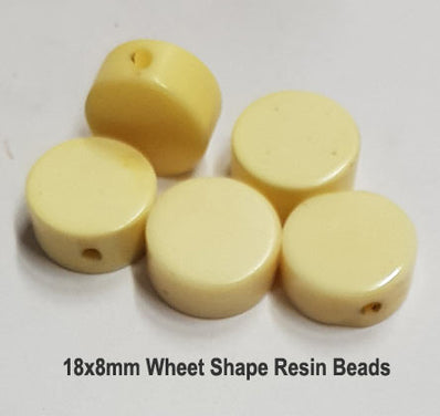10 Pcs Pack Size about 18x8mm Wheel Shape Resin Beads Limited Quantity