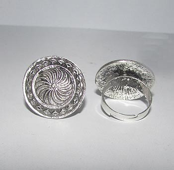 Fashion German Silver Metal Ring, Sold by  Per Piece