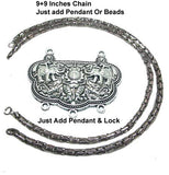 Size: 3mm, 9+9 Inches 2 chain with both side loop, Add double loop Pendants, clasps, beads etc for Making Jewellery