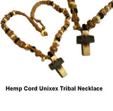 Hemp Jute Cords Necklace with Pendants Unisex (Mens or Womens