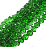 8mm Size Helix twist cut high shining crystal glass beads, sold by per strand