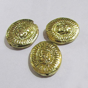 10 Pcs Pack, Approx Size 18X22mm,Aluminum Metal Beads, Antiqued, Light Weight for Tribal Jewellery