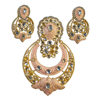 Large Size Kundan Pendant Set high quality Sold Per Set