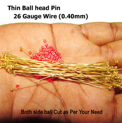 Bronze Ball End Head Pins for Jewelry Making