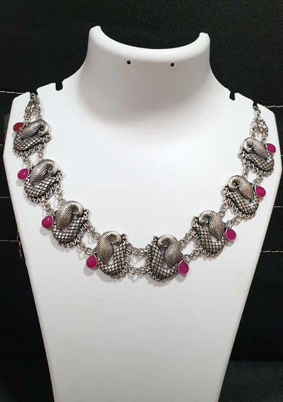 Rajasthani Boho Gypsy Oxidized metal jewellery Necklace Sold Per Piece cheapest oxidised jewellery online