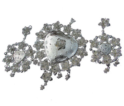 Very large Size (Palm Size) classical Pendant set for bold jewellery