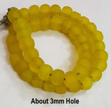 13mm, About 3~4mm Hole, Yellow Frosted, Fine Quality of Beads