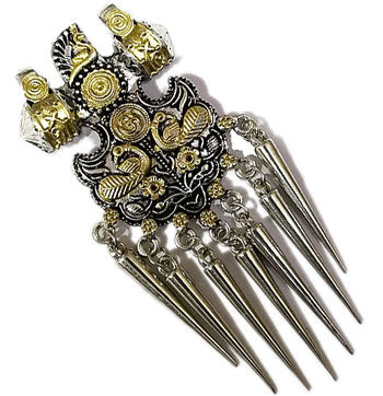 Gold and Silver Dual Tone German Silver Metal Pendants