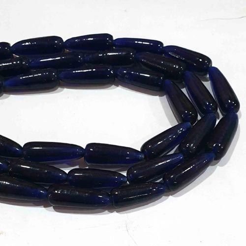 Cobalt Blue Color Opaque Glass Beads